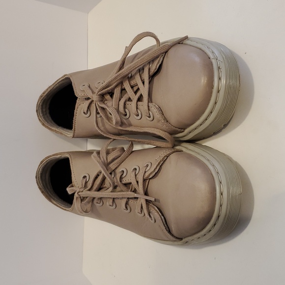 Dr. Martens Dante Leather Sneakers In Taupe Size 7 - Picture 2 of 12